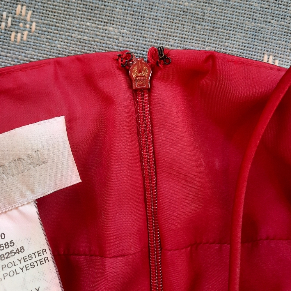 Davids Bridal Red Formal Holiday Party Dress - Picture 7 of 7
